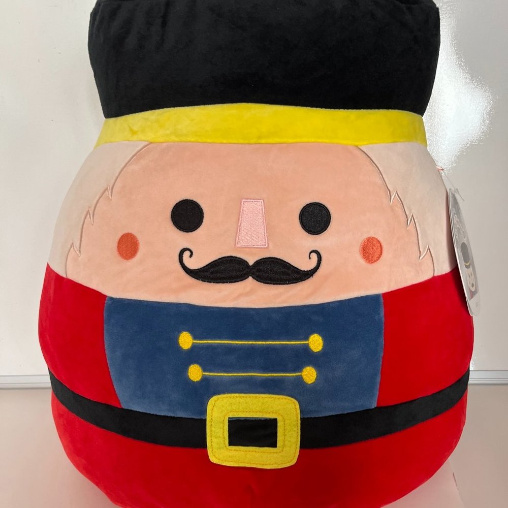 New - Squishmallow Official Kellytoy Luca the Nutcracker Christmas 16" Plush NTW